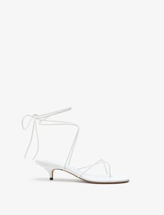 Proenza Schouler Front image of Slash Tie Sandals in White