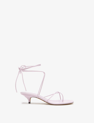 Front image of Slash Tie Sandals in Lilac