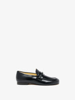 Proenza Schouler Side image of Mini Monogram Loafers in Black
