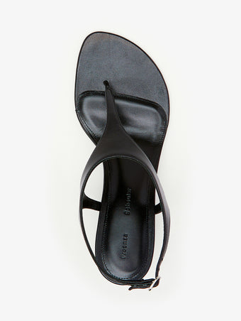 Aerial image of Tee Thong Sandals in Black