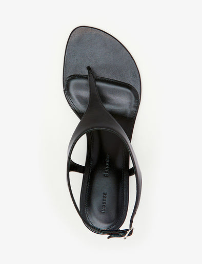Aerial image of Tee Thong Sandals in Black