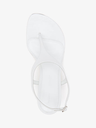 Aerial image of Tee Thong Sandals in White