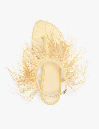 Aerial image of Tee Thong Feather Sandals in Resin