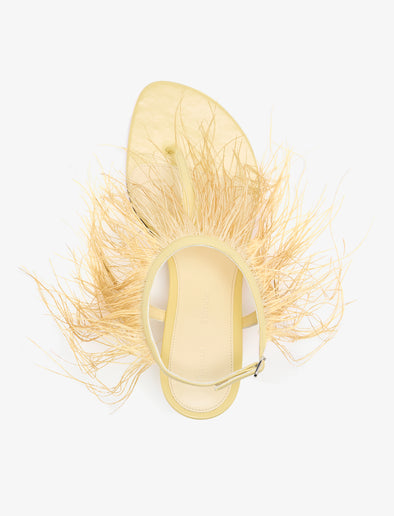 Aerial image of Tee Thong Feather Sandals in Resin