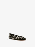 3/4 Front image of Glove Grommet Flats in Black