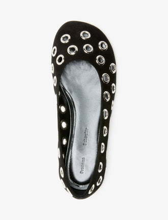 Aerial image of Glove Grommet Flats in Black