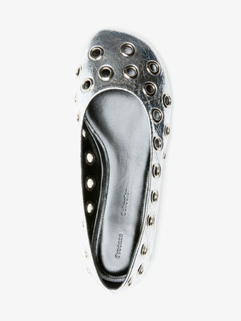 Aerial image of Glove Grommet Flats in Silver
