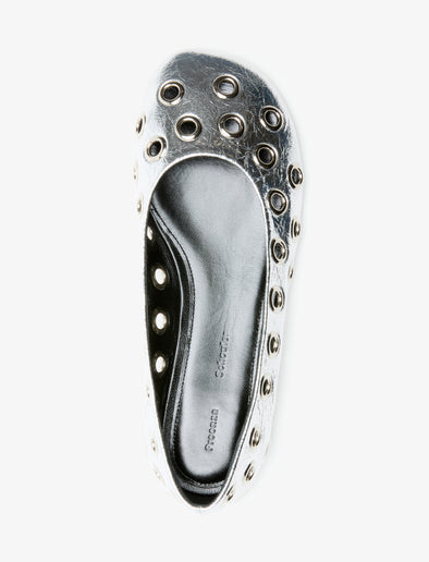 Aerial image of Glove Grommet Flats in Silver