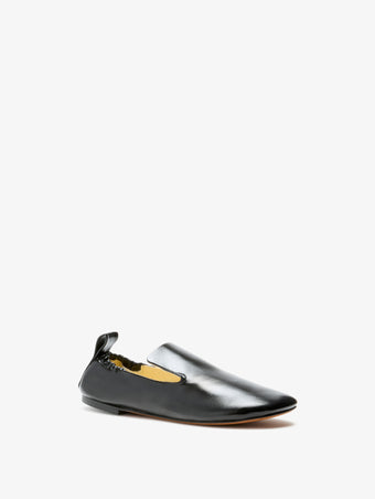 3/4 Front image of Glove Slippers in Black