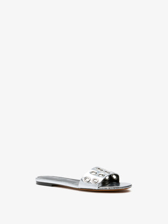 3/4 Front image of Grommet Slides in Silver