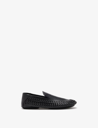 Front image of Whip Loafers in Black