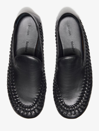 Aerial image of Whip Loafers in Black