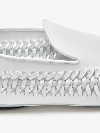 Proenza Schouler detail image of Whip Loafers in ecru