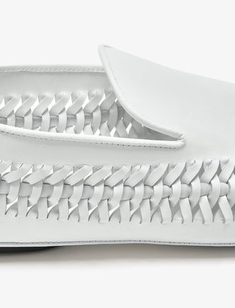 Proenza Schouler detail image of Whip Loafers in ecru