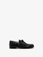 Front image of Deck Shoes in Nappa in Black