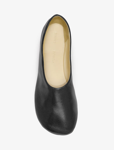 Aerial image of Glove Slippers in Slick Nappa in Black