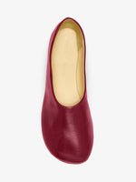 Aerial image of Glove Slippers in Slick Nappa in Merlot