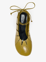 Aerial image of Glove Hinge Pumps in Olive Oil