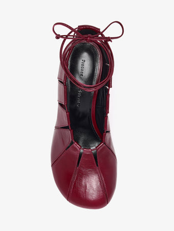 Aerial image of Glove Hinge Pumps in Merlot