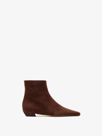 Proenza Schouler Front image of Trap Boots in Kidsuede in Chocolate