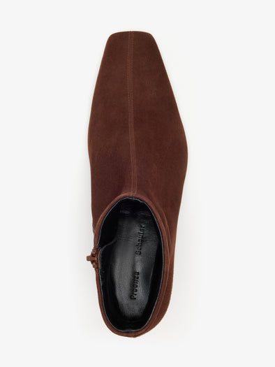 Proenza Schouler Aerial image of Trap Boots in Kidsuede in Chocolate