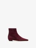 Proenza Schouler Front image of Trap Flat Ankle Boots in Kidsuede in Merlot