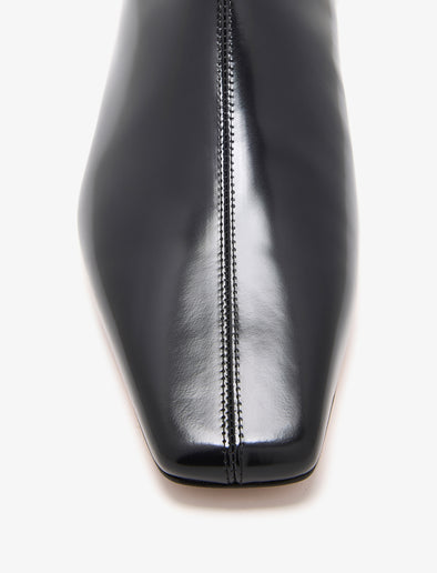 Aerial image of Trap Flat Ankle Boots In Nappa Leather in Black