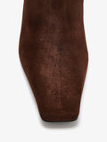 Proenza Schouler Aerial image of Trap Boots in Kidsuede in Chocolate