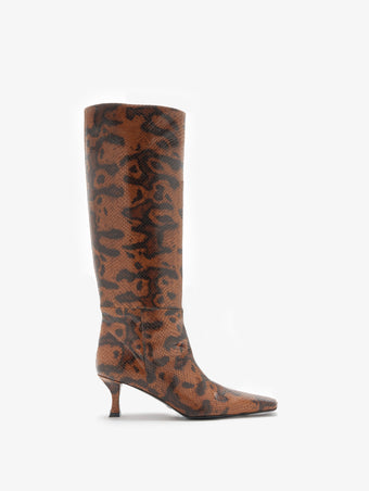 Trap Boots in Embossed Python