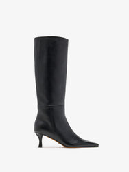 Front image of Trap Boots in Nappa Leather in Black