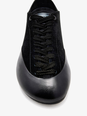 Proenza Schouler aerial image of Arcadia Sneakers in black with black laces