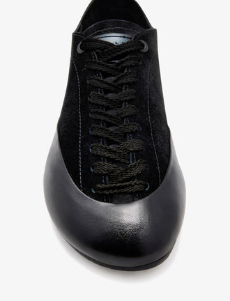 Proenza Schouler aerial image of Arcadia Sneakers in black with black laces