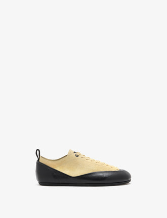 Proenza Schouler side image of Arcadia Sneakers in Almond with almond laces
