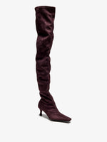 Proenza Schouler 3/4 Front image of Trap Over The Knee Boots - 60MM in Oxblood
