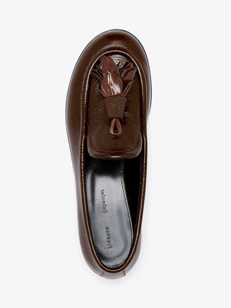 Proenza Schouler Aerial image of Albers Loafers In Shiny Calf in Cedar
