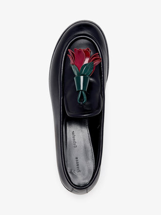 Proenza Schouler Aerial image of Albers Loafers In Box Calf in Black, red