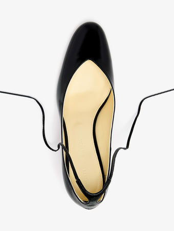 Proenza Schouler Aerial image of Uma Tie Pumps In Slick Calf in Black