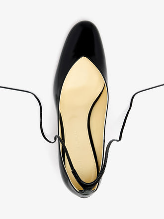 Proenza Schouler Aerial image of Uma Tie Pumps In Slick Calf in Black