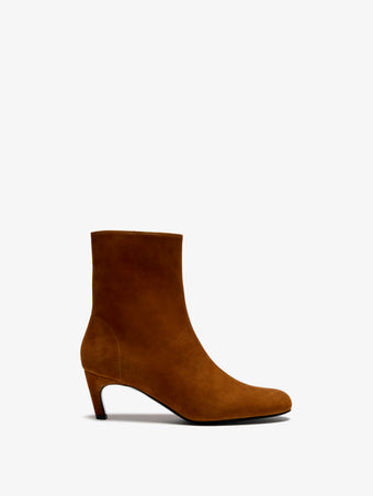 Proenza Schouler Front image of Uma Ankle Boots in Kidsuede in Cuoio