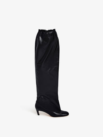 Proenza Schouler Front image of Uma Over The Knee Boots in Slick Calf in Black