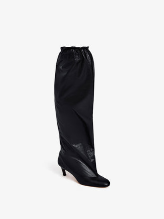 Proenza Schouler 3/4 Front image of Uma Over The Knee Boots in Slick Calf in Black