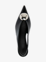 Proenza Schouler Aerial image of Dome Slash Slingbacks in Polished Calf in Black