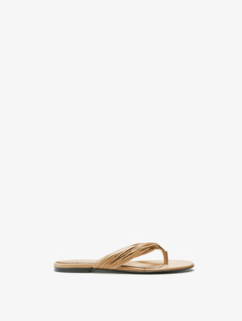 Proenza Schouler side image of Cable Thong Sandals in khaki