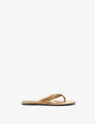Proenza Schouler side image of Cable Thong Sandals in khaki