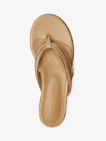 Proenza Schouler aerial image of Cable Thong Sandals in khaki