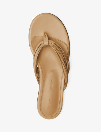 Proenza Schouler aerial image of Cable Thong Sandals in khaki