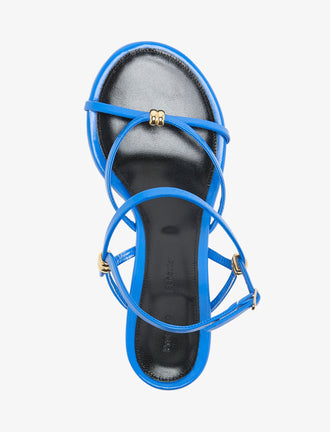 Aerial image of Coil Wedge Sandals in Azure Blue