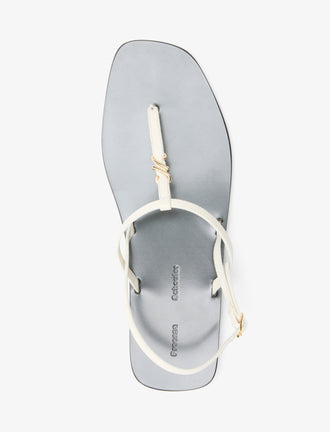 Aerial image of Monogram T Strap Sandals in Ecru