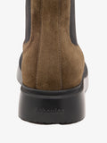 Proenza Schouler Detail image of Bank Chelsea Boots in Suede in bark
