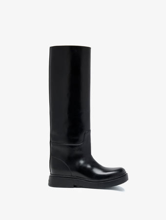 Proenza Schouler Front image of Bank Boots in Black